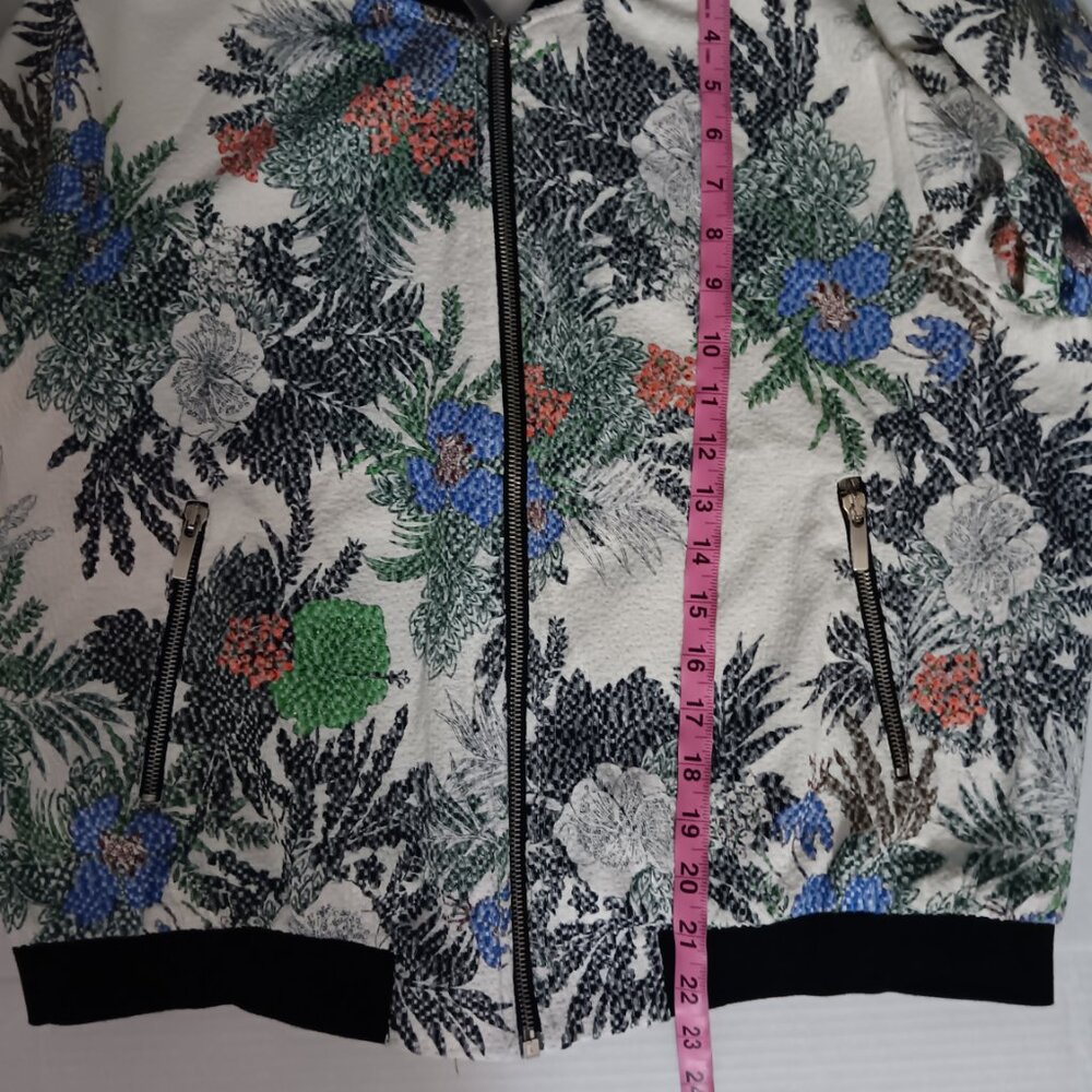 ZARA BASIC EMBROIDERY FLORAL PRINT BOMBER JACKET - Picture 5 of 15